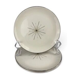 Homer Laughlin Modern Star Atomic MCM Bread Butter Plate SET OF 3 | 6 3/4"
